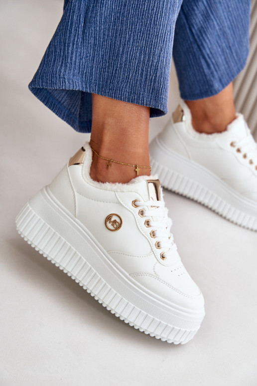 Scarpe modello sneakers scarpe da ginnastica Femminile riscaldamento con suole massicce alla moda Colore bianco Ardiela