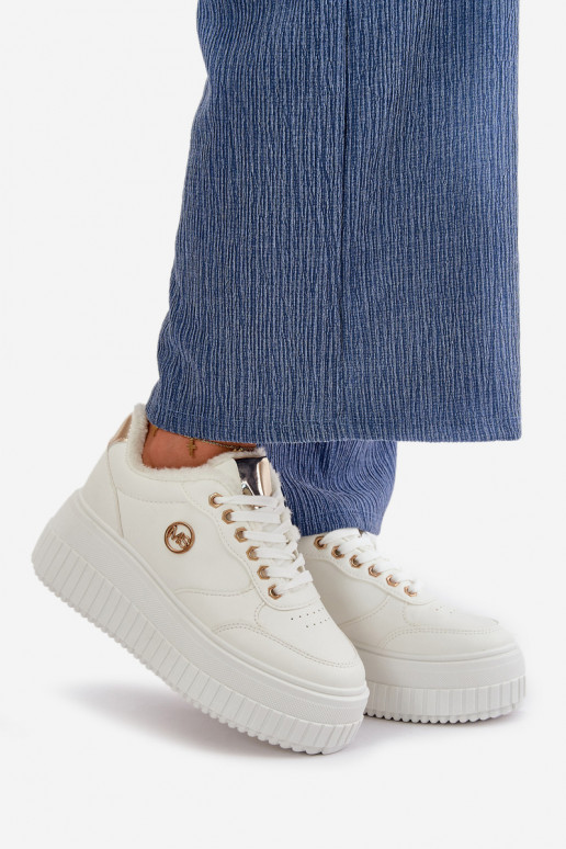 Scarpe modello sneakers scarpe da ginnastica Femminile riscaldamento con suole massicce alla moda Colore bianco Ardiela