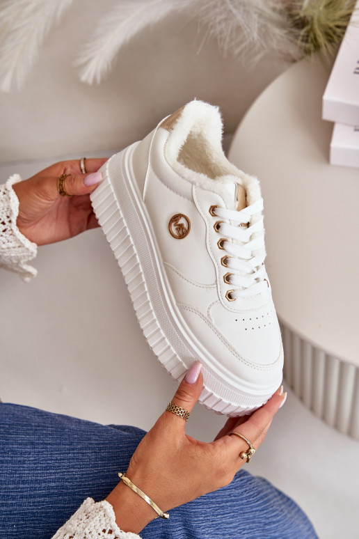 Scarpe modello sneakers scarpe da ginnastica Femminile riscaldamento con suole massicce alla moda Colore bianco Ardiela