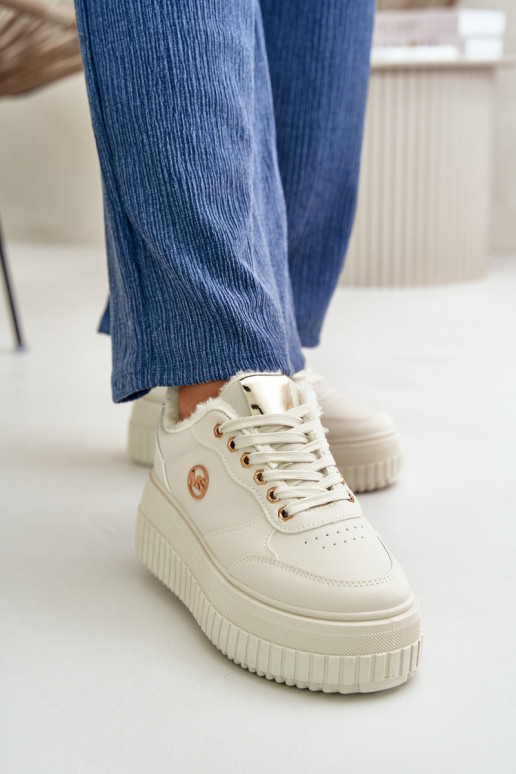 Scarpe modello sneakers scarpe da ginnastica Femminile riscaldamento con suole massicce alla moda beige Ardiela Scarpe modello sneakers scarpe da ginnastica Femminile riscaldamento con suole massicce alla moda beige Ardiela