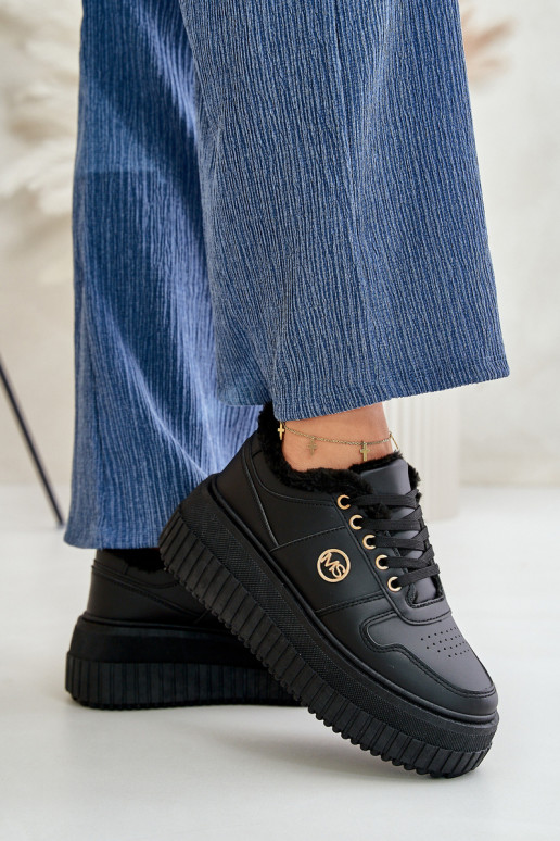 Scarpe modello sneakers scarpe da ginnastica Femminile riscaldamento con suole massicce alla moda colore nero Verissha