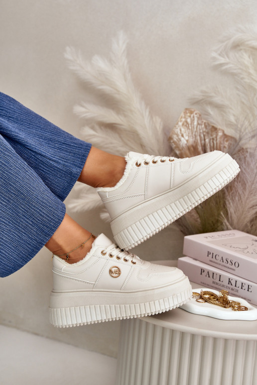 Scarpe modello sneakers scarpe da ginnastica Femminile riscaldamento con suole massicce alla moda beige Verissha