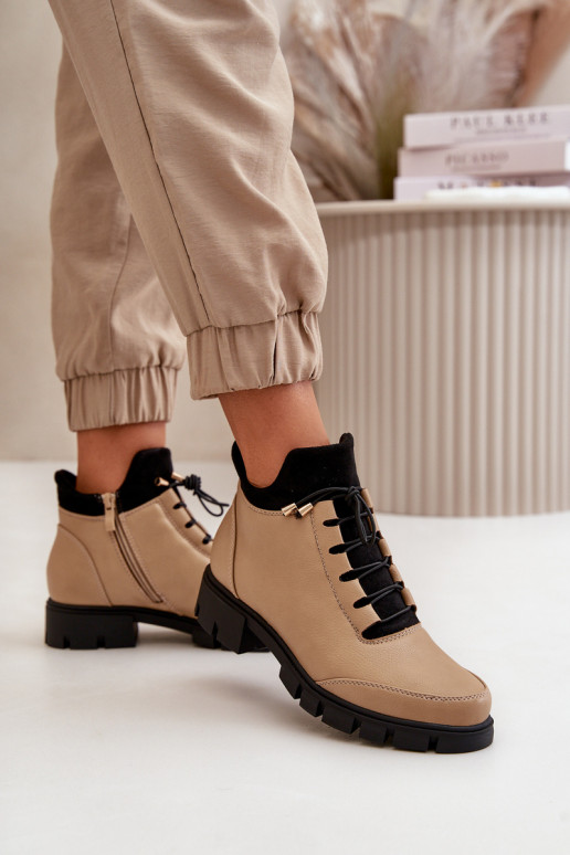scarpe con tacco basso da donna riscaldamento in ecopelle beige Erisabelle scarpe con tacco basso da donna riscaldamento in ecopelle beige Erisabelle