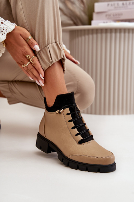 scarpe con tacco basso da donna riscaldamento in ecopelle beige Erisabelle scarpe con tacco basso da donna riscaldamento in ecopelle beige Erisabelle
