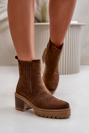 Stivali da donna Z in ecopelle scamosciatau riscaldamento Deverrone scuro Nevitas