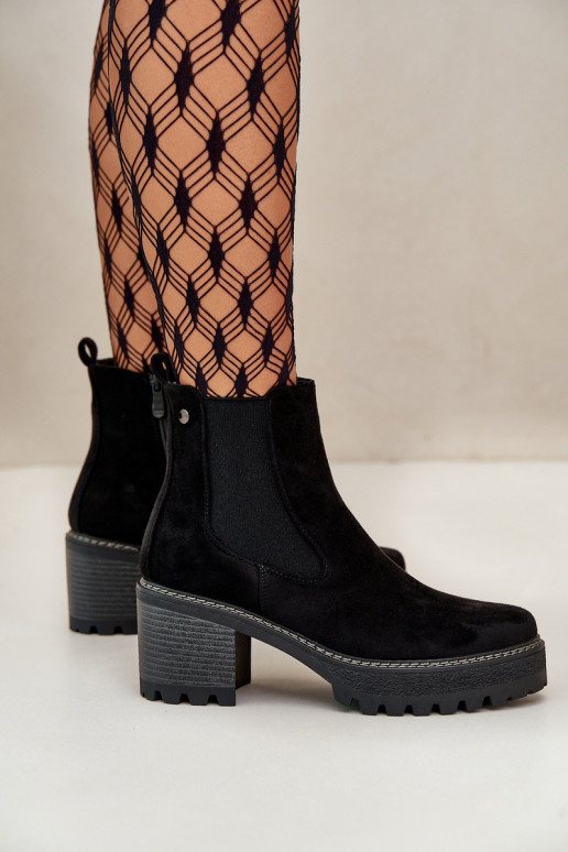 Stivali da donna riscaldamento con i tacchi in ecopelle scamosciataoAe colore nero Irissinae Stivali da donna riscaldamento con i tacchi in ecopelle scamosciataoAe colore nero Irissinae