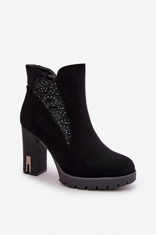 riscaldamento Stivali da donna In un posto alto Z Haftem colore nero Verissae