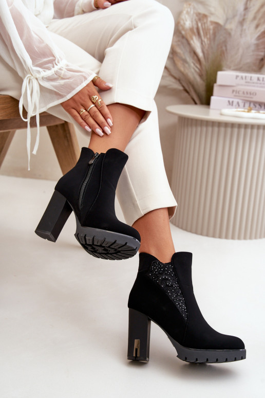 riscaldamento Stivali da donna In un posto alto Z Haftem colore nero Verissae