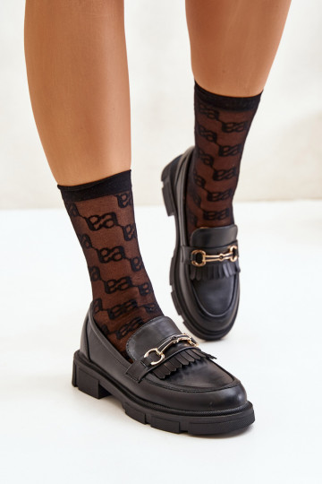 mocassini da donna con ornamenti Eko Pelle colore nero Tialorae