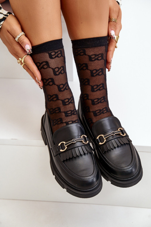 mocassini da donna con ornamenti Eko Pelle colore nero Tialorae mocassini da donna con ornamenti Eko Pelle colore nero Tialorae