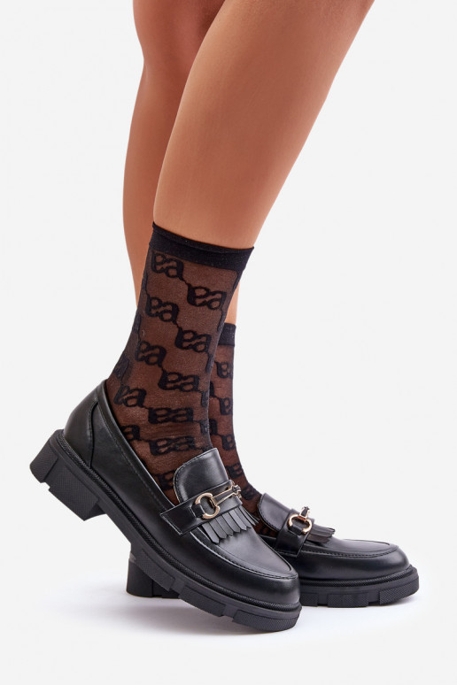 mocassini da donna con ornamenti Eko Pelle colore nero Tialorae mocassini da donna con ornamenti Eko Pelle colore nero Tialorae