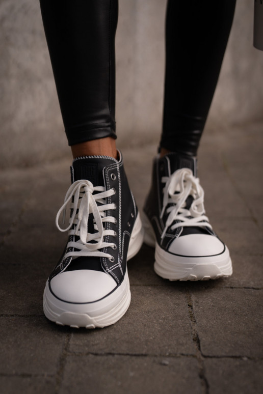 Scarpe per il tempo libero con una piattaforma Eko Pelle Big Star OO274063 colore nero