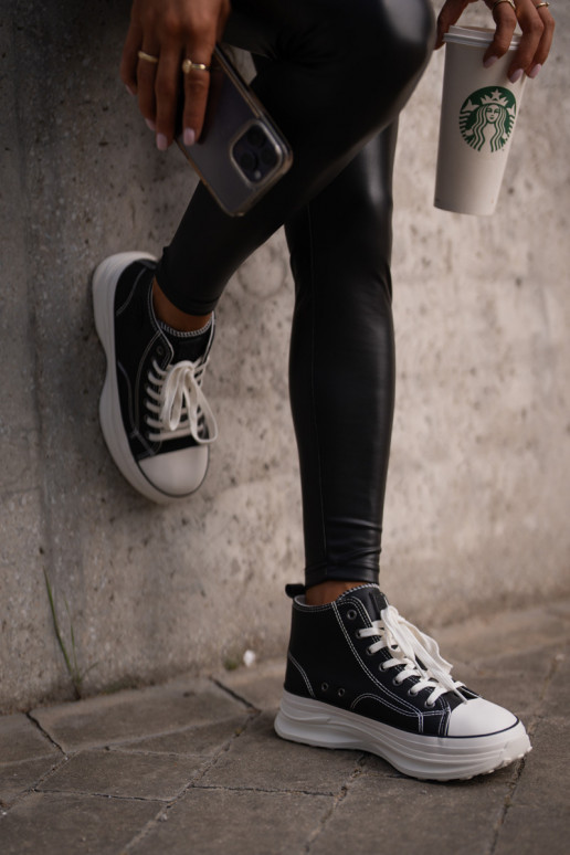 Scarpe per il tempo libero con una piattaforma Eko Pelle Big Star OO274063 colore nero