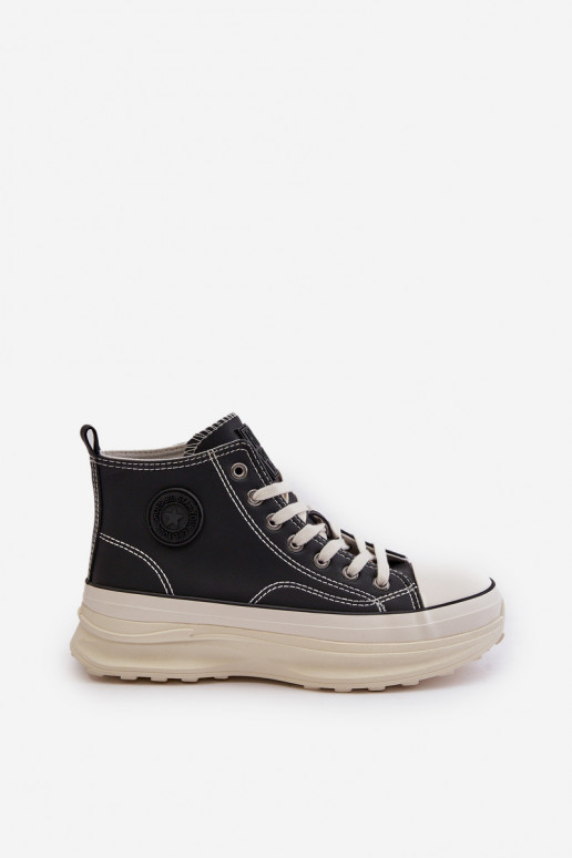 Scarpe per il tempo libero con una piattaforma Eko Pelle Big Star OO274063 colore nero