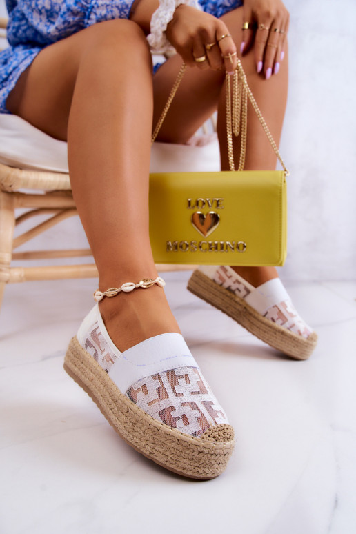 Femminile Espadrillas modello Scivolare su Colore bianco Berkaley Femminile Espadrillas modello Scivolare su Colore bianco Berkaley