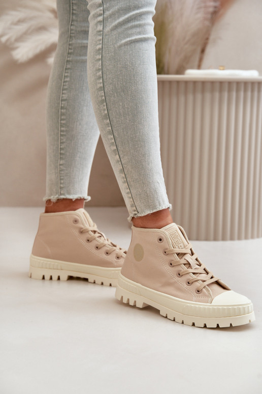 Scarpe per il tempo libero con uno stivale A causa di Kubo Big Star OO274006 beige