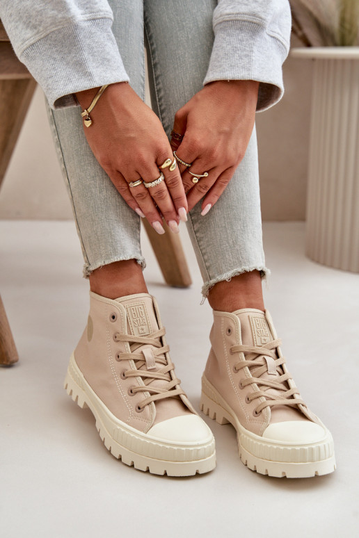 Scarpe per il tempo libero con uno stivale A causa di Kubo Big Star OO274006 beige