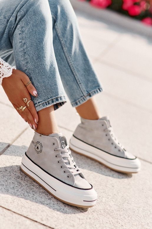 riscaldamento Scarpe per il tempo libero con una piattaforma Eko Pelle Big Star OO274069 colore blu