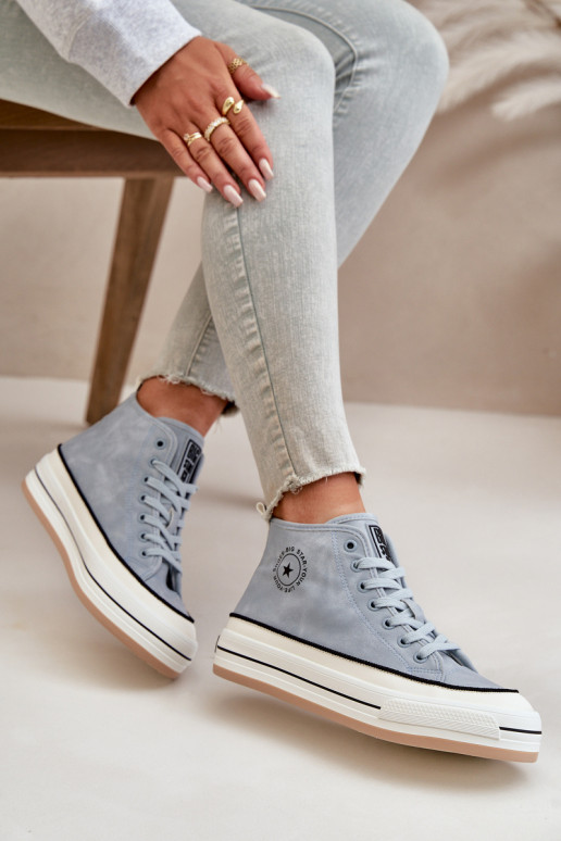 riscaldamento Scarpe per il tempo libero con una piattaforma Eko Pelle Big Star OO274069 colore blu