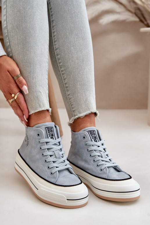 riscaldamento Scarpe per il tempo libero con una piattaforma Eko Pelle Big Star OO274069 colore blu