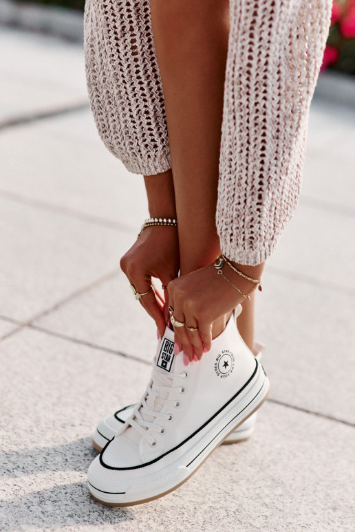 riscaldamento Scarpe per il tempo libero con una piattaforma Eko Pelle Big Star OO274061 Colore bianco