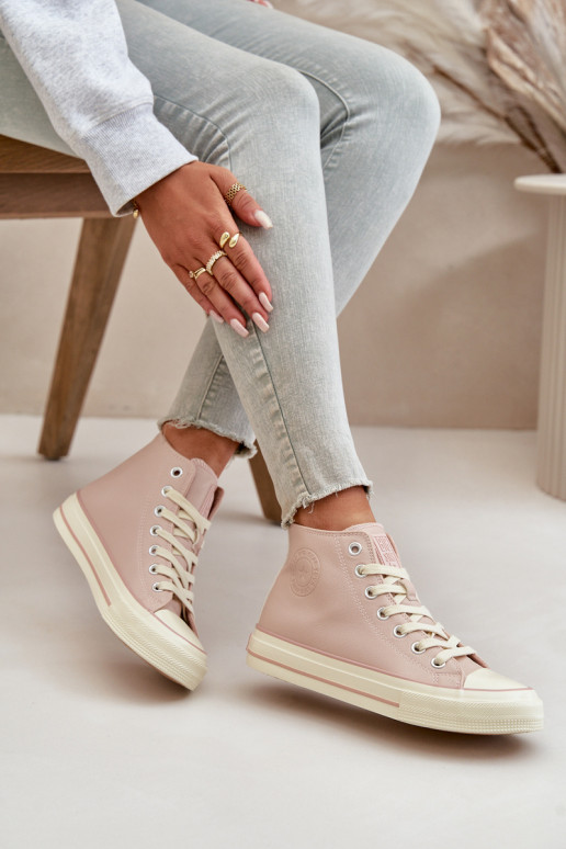 Scarpe per il tempo libero riscaldamento in ecopelle colore rosa Big Star OO274933 Scarpe per il tempo libero riscaldamento in ecopelle colore rosa Big Star OO274933