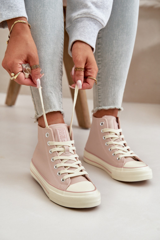 Scarpe per il tempo libero riscaldamento in ecopelle colore rosa Big Star OO274933 Scarpe per il tempo libero riscaldamento in ecopelle colore rosa Big Star OO274933