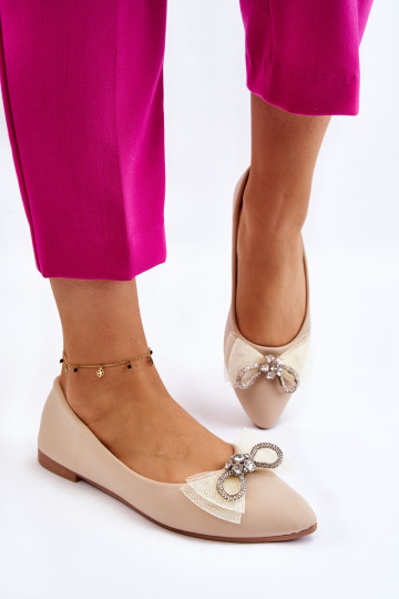 Ballerine con nasi a punta beige Luminous 2
