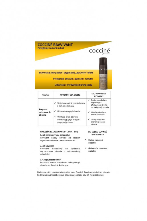 Coccine Ravvivant Spray Rigenerante per pelle scamosciata e nabuk Coccine Ravvivant Spray Rigenerante per pelle scamosciata e nabuk