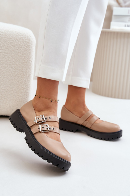 scarpe Femminile con strisce Eko Pelle beige Terione scarpe Femminile con strisce Eko Pelle beige Terione