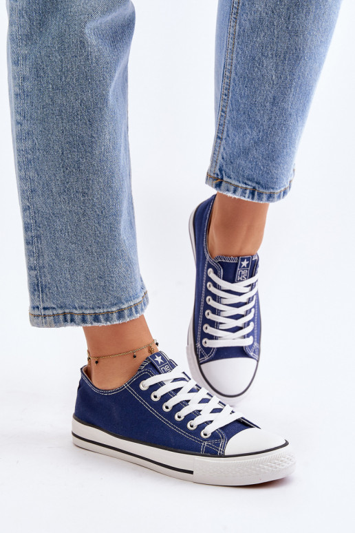 Scarpe da donna per il tempo libero, modello classico, colore blu scuro Ecoma