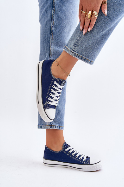 Scarpe da donna per il tempo libero, modello classico, colore blu scuro Ecoma