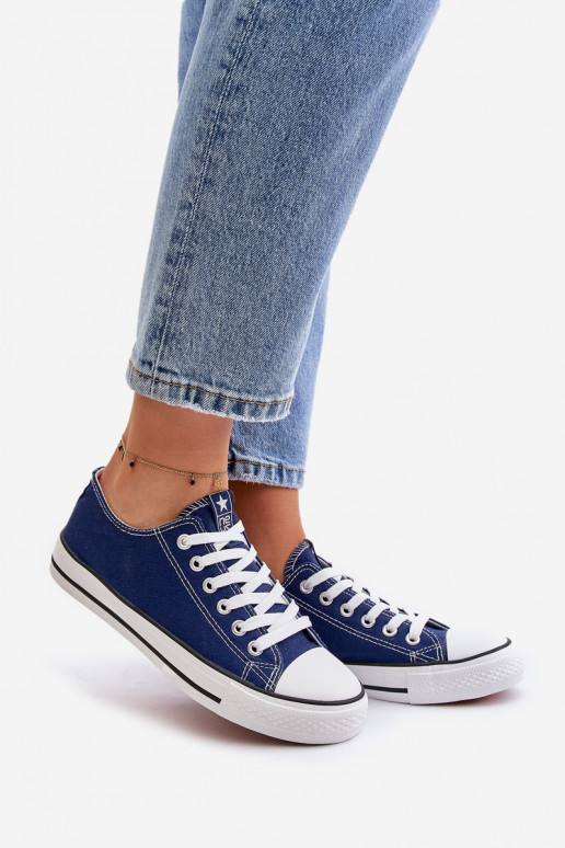 Scarpe da donna per il tempo libero, modello classico, colore blu scuro Ecoma