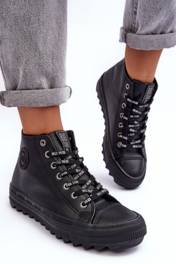 Scarpe per il tempo libero Big Star Alto riscaldamento colore nero EE274110