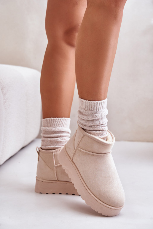 Stivali da neve Femminile con una piattaforma riscaldamento con pelliccia all interno colore avorio Xamella Stivali da neve Femminile con una piattaforma riscaldamento con pelliccia all interno colore avorio Xamella