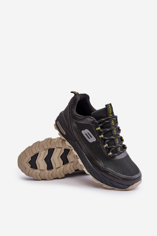 scarpe da ginnastica per uomo con una piattaforma colore nero Idama