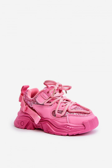 Scarpe modello sneakers Infantile Ozdobione Cekinami colore rosa Liatoma