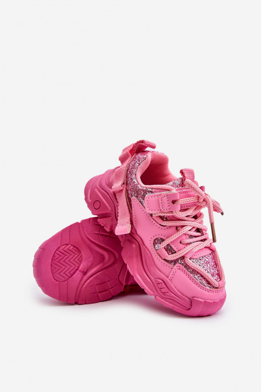 Scarpe modello sneakers Infantile Ozdobione Cekinami colore rosa Liatoma