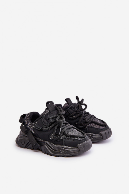 Scarpe modello sneakers Infantile Ozdobione Cekinami colore nero Liatoma Scarpe modello sneakers Infantile Ozdobione Cekinami colore nero Liatoma