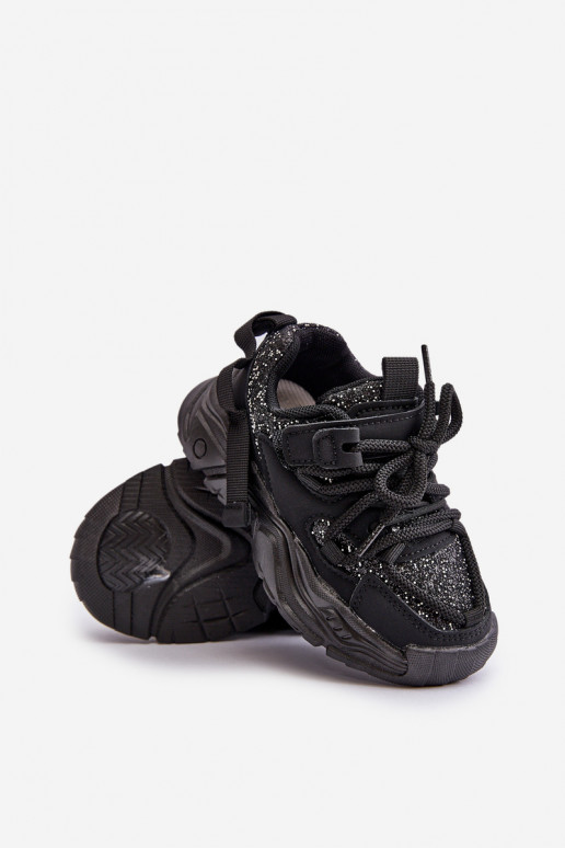 Scarpe modello sneakers Infantile Ozdobione Cekinami colore nero Liatoma Scarpe modello sneakers Infantile Ozdobione Cekinami colore nero Liatoma