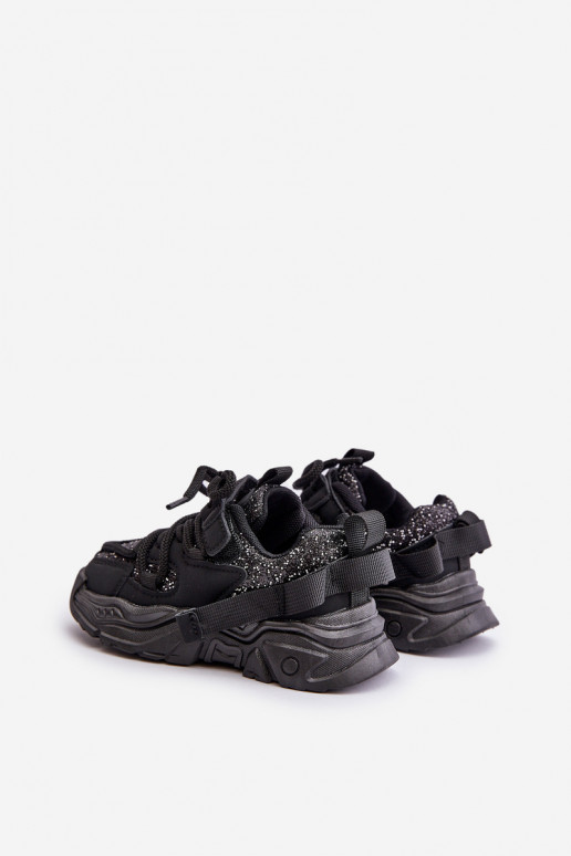 Scarpe modello sneakers Infantile Ozdobione Cekinami colore nero Liatoma Scarpe modello sneakers Infantile Ozdobione Cekinami colore nero Liatoma