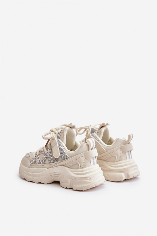 Scarpe modello sneakers Infantile con gli occhi scintillanti beige Rianalla Scarpe modello sneakers Infantile con gli occhi scintillanti beige Rianalla