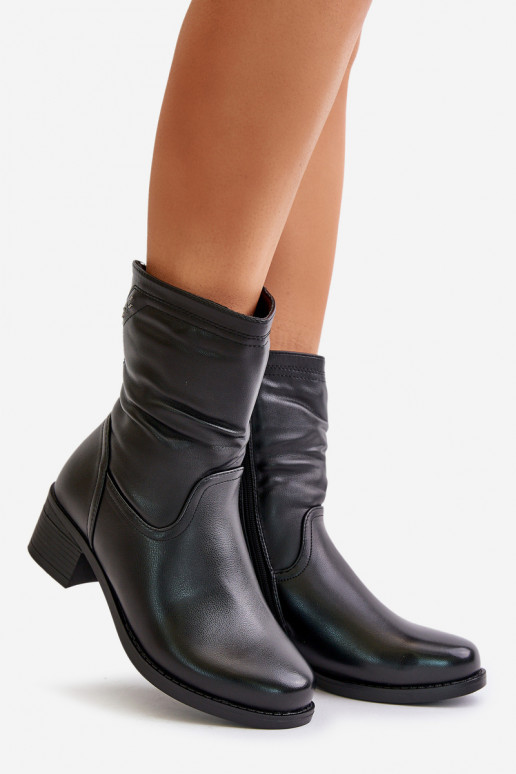 Stivali Con tacco basso riscaldamento con pelliccia all interno Vinceza 85155 colore nero Stivali Con tacco basso riscaldamento con pelliccia all interno Vinceza 85155 colore nero