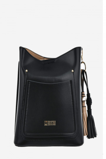 Borsa a mano piccola realizzata in ecopelle Big Star OO574139 nera