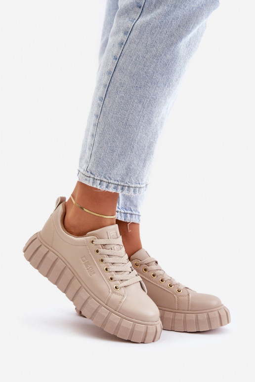 riscaldamento Scarpe modello sneakers Femminile Big Star MM274618 beige