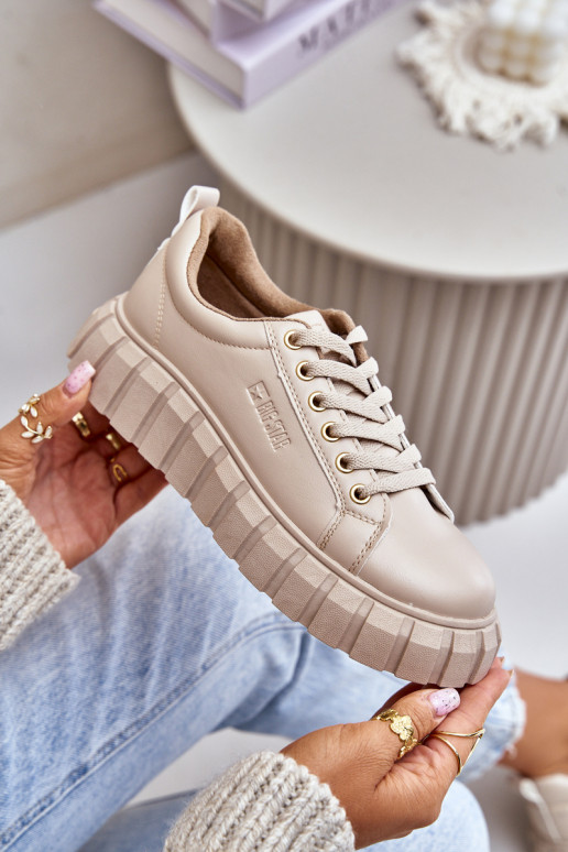 riscaldamento Scarpe modello sneakers Femminile Big Star MM274618 beige