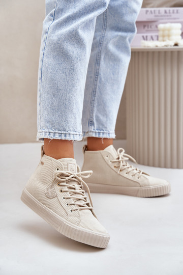 riscaldamento Velluto Scarpe per il tempo libero Big Star OO274771 Hi-Poly System beige 2