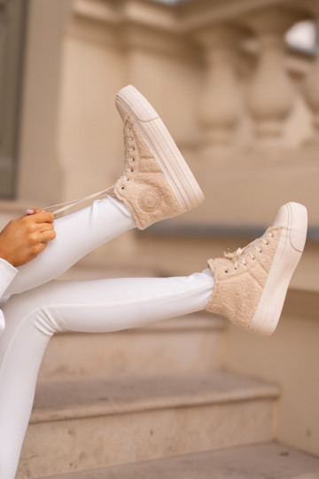riscaldamento Scarpe per il tempo libero con una pelliccia Typu Baranek Big Star OO274A444 beige 2