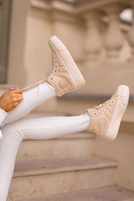 riscaldamento Scarpe per il tempo libero con una pelliccia Typu Baranek Big Star OO274A444 beige