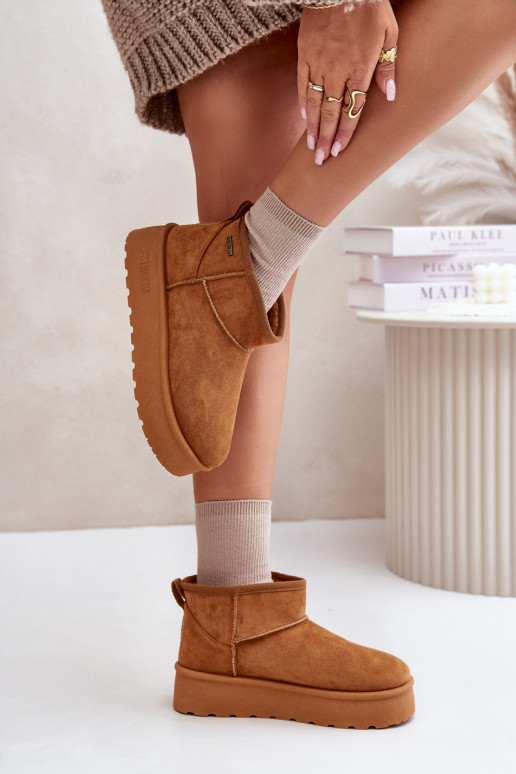 Basso Stivali da neve con una piattaforma Big Star OO274A098 colore marrone Basso Stivali da neve con una piattaforma Big Star OO274A098 colore marrone